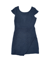 Girls & JR Navy Gold Sparkle Cap Sleeve Envelope Dress