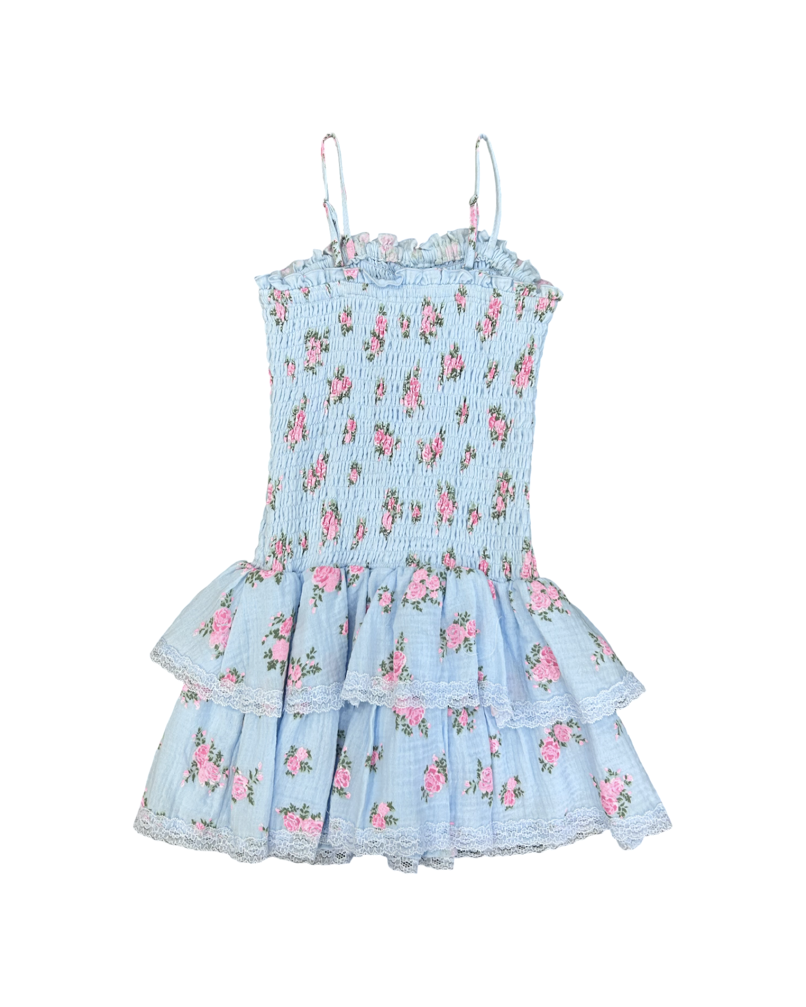 Girls Floral Smocked Dress