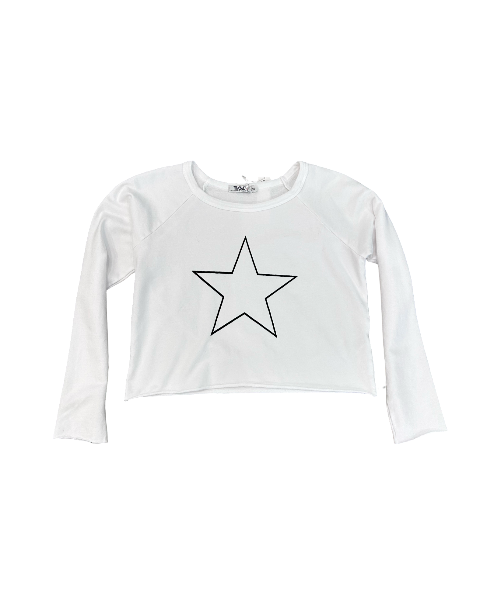 Girls White Star Long Sleeve