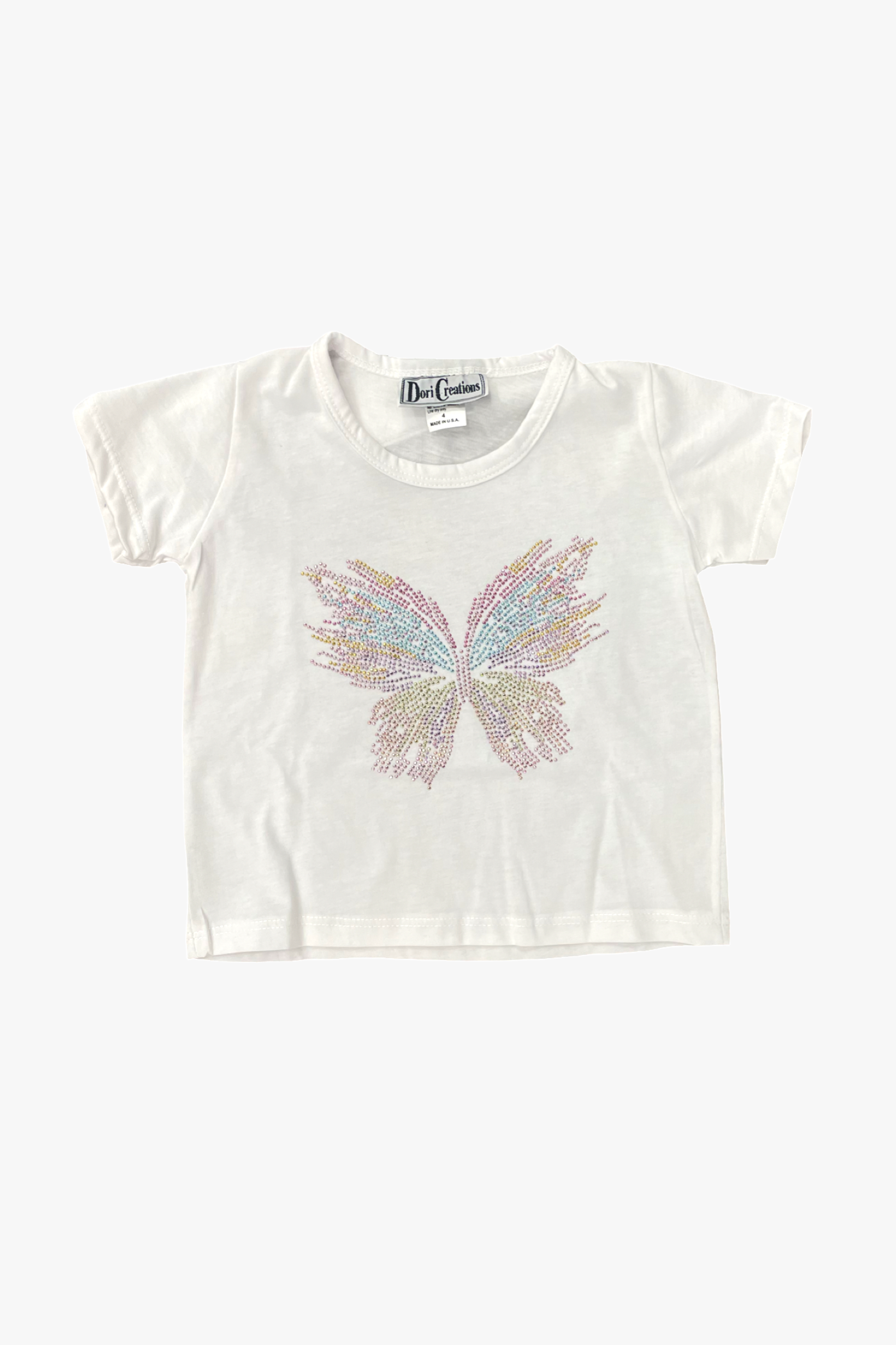 White Pastel Butterfly Tee