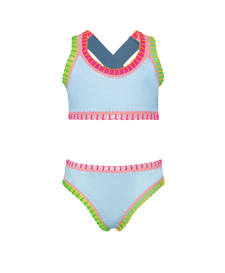 Girls Ice Blue Rainbow Bikini
