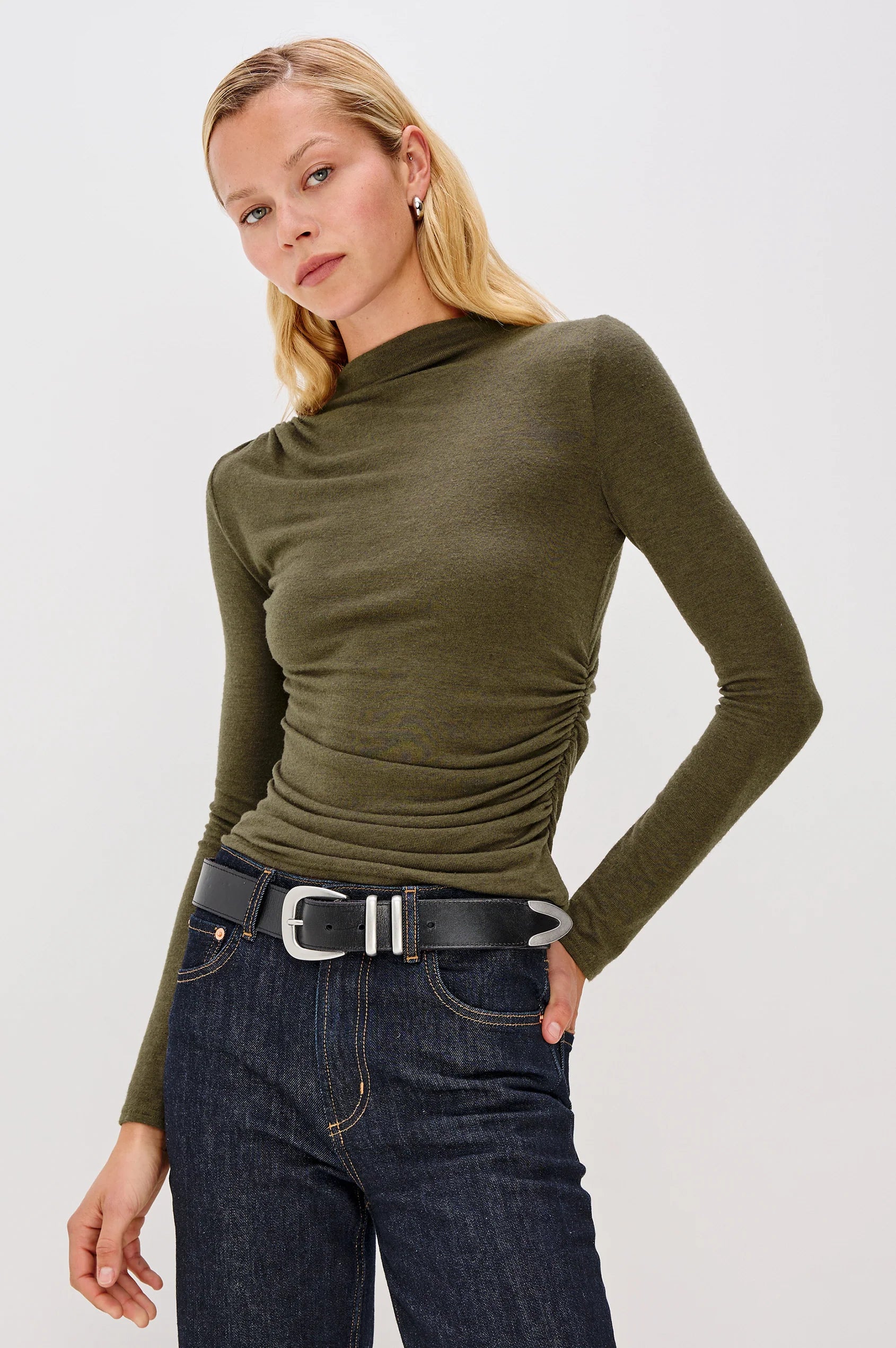 Joelle Ruched Long Sleeve Top
