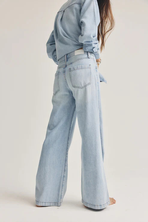 Jadyn Low Slung Palazzo Jeans