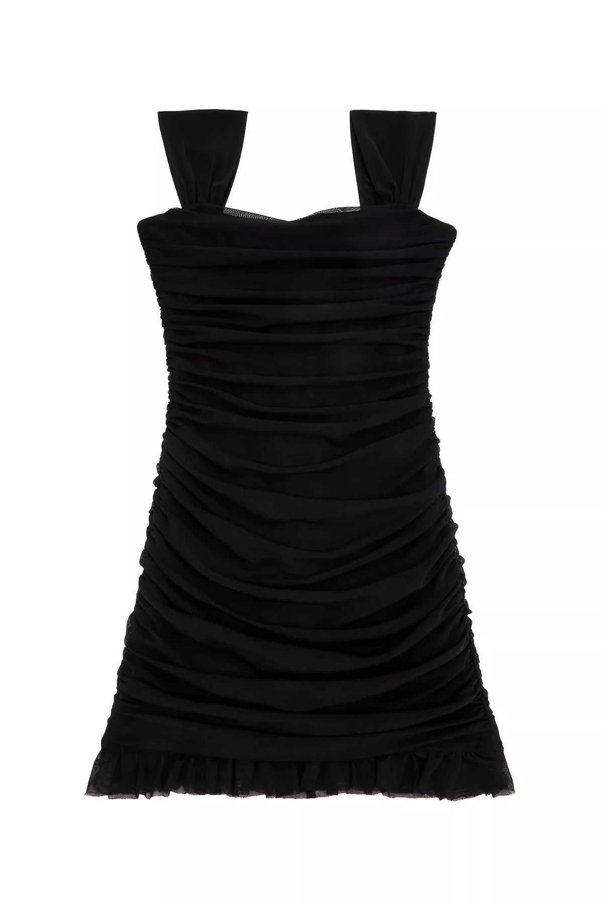 Joey Solid Sweetheart Mesh Dress
