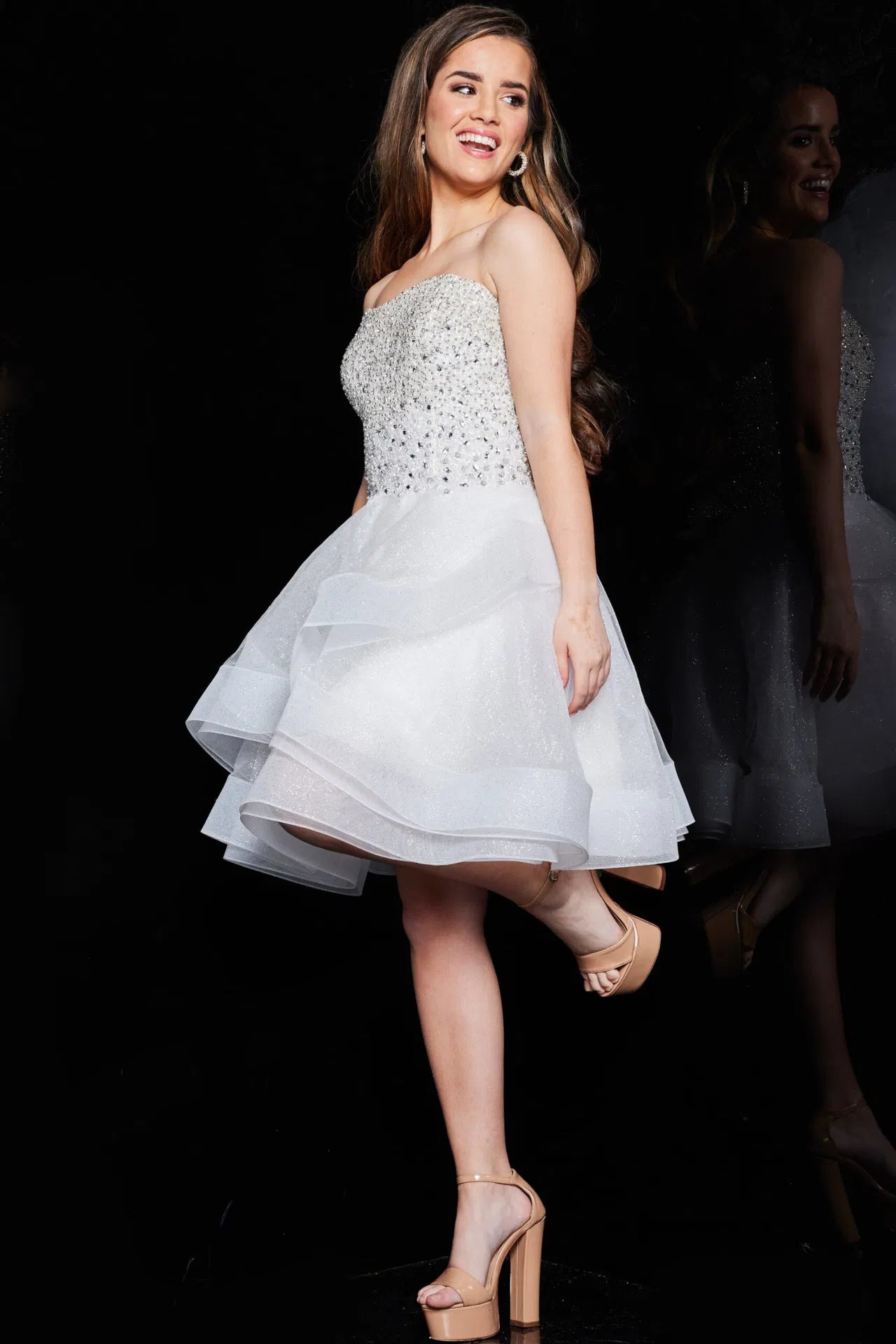 Jovani K24050 Fit and Flare Short Dress