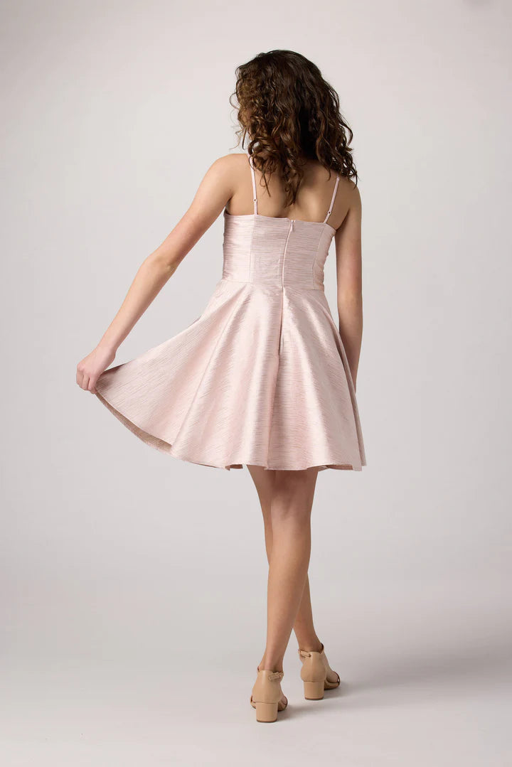 Girls Light Pink/Gold Party Dress
