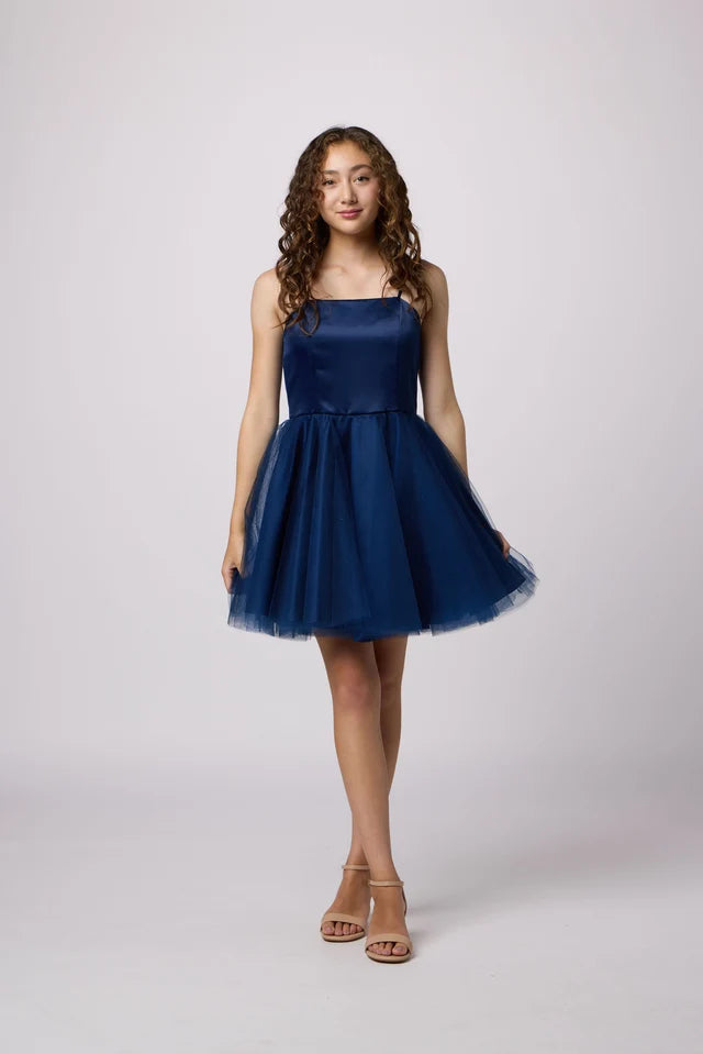 Girls Satin and Tulle Party Dress