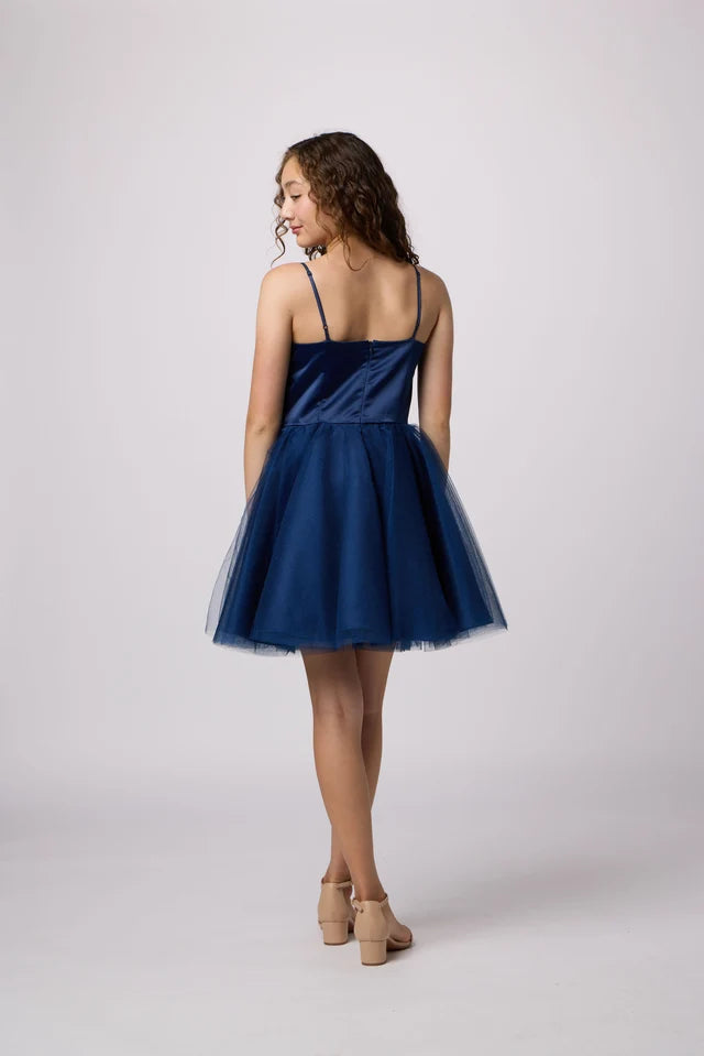 Girls Satin and Tulle Party Dress