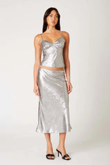 Chrome Metallic Moss Cami