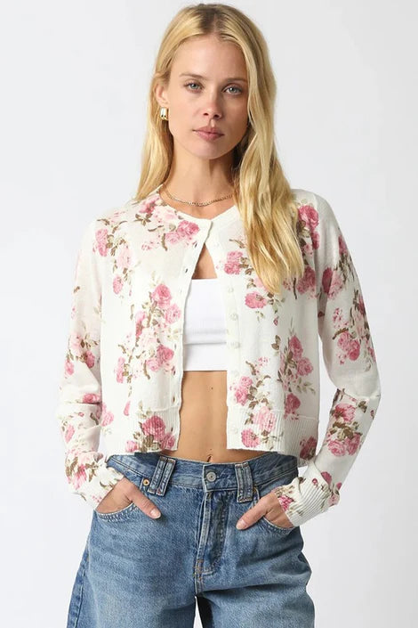 Nola Floral Knit Cardigan