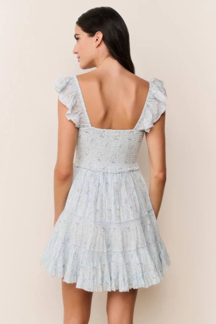 Presline Floral Wreath Print Mini Dress