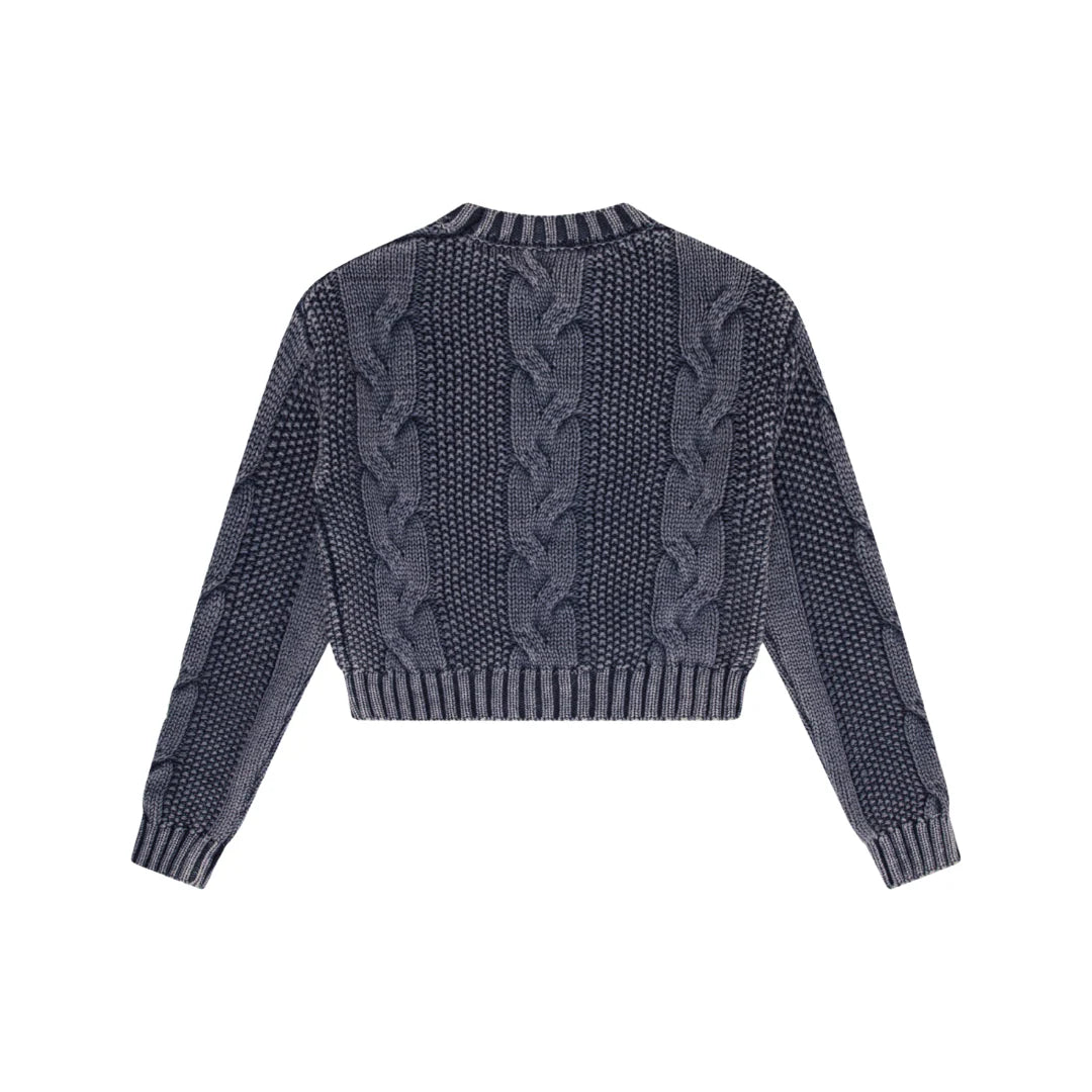 Girls Cable Cropped Sweater