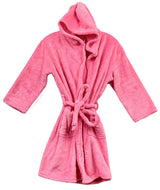 Girls Solid Pink Bathrobe