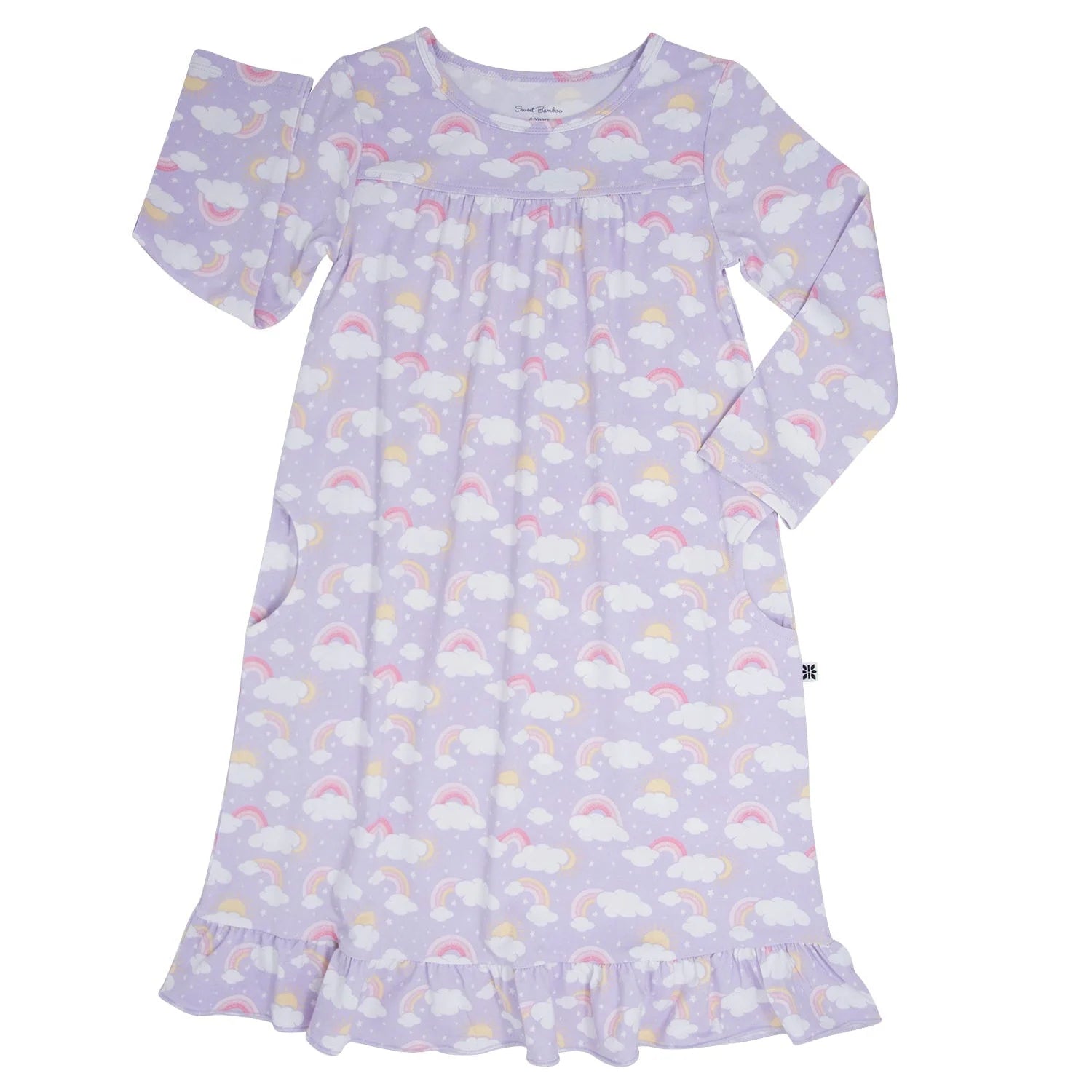 Girls Sweet Bamboo Boho Pajama Dress