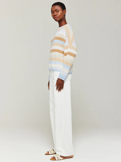 Doris Stripe Cashmere Crew Neck
