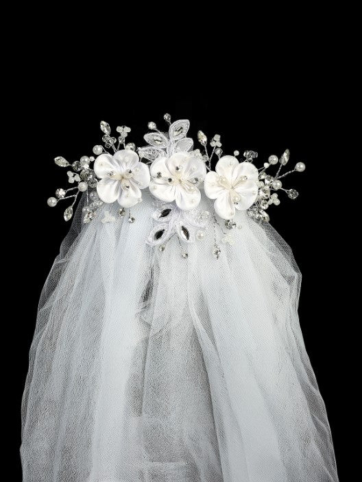 Flower Comb with Veil