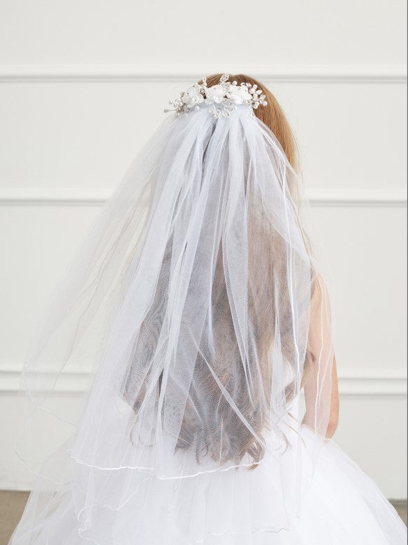 Flower Comb with Veil