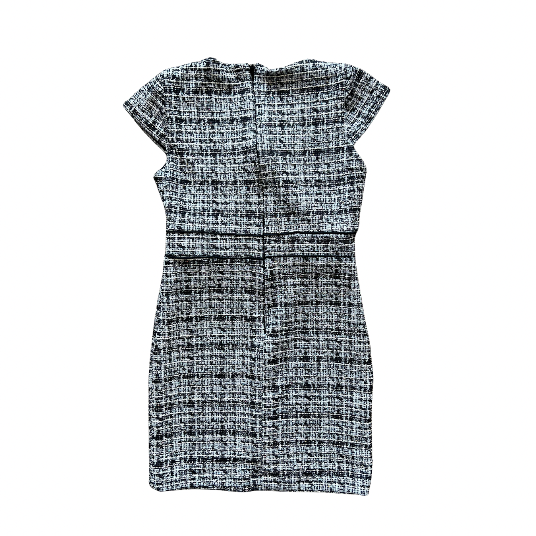 Black Tweed Shift Dress