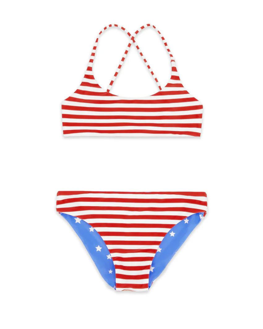 Girls Waverly Reversible Bikini - True Red