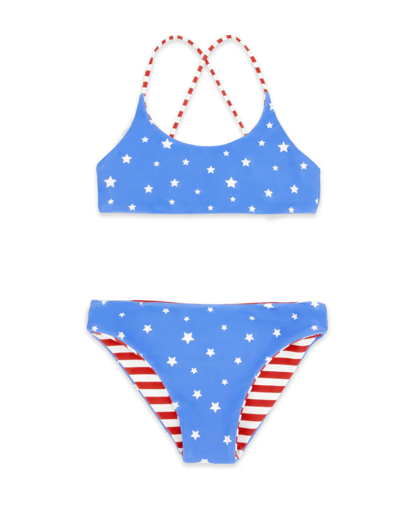 Girls Waverly Reversible Bikini - True Red