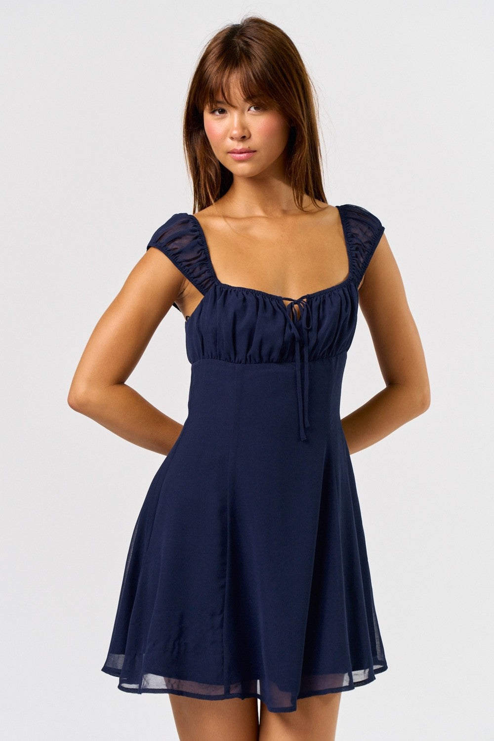 Mini Dress With Front Tie