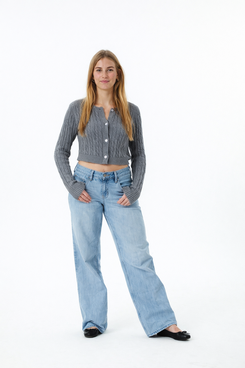 Girls Adele Cable Knit Sweater