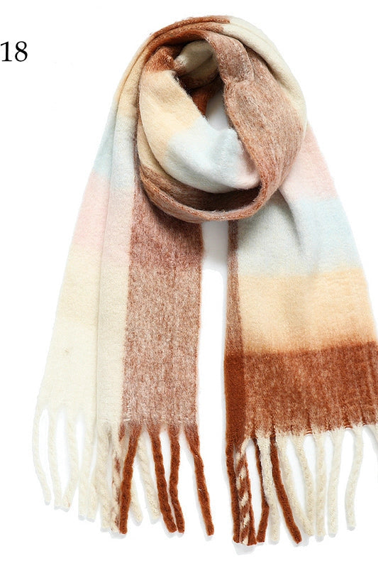 Chunky Multi Plaid Scarf