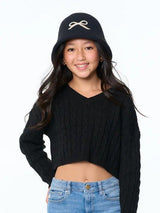 Girls "the brandy" cable sweater
