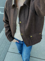 Rylan Leather Trim Barn Jacket