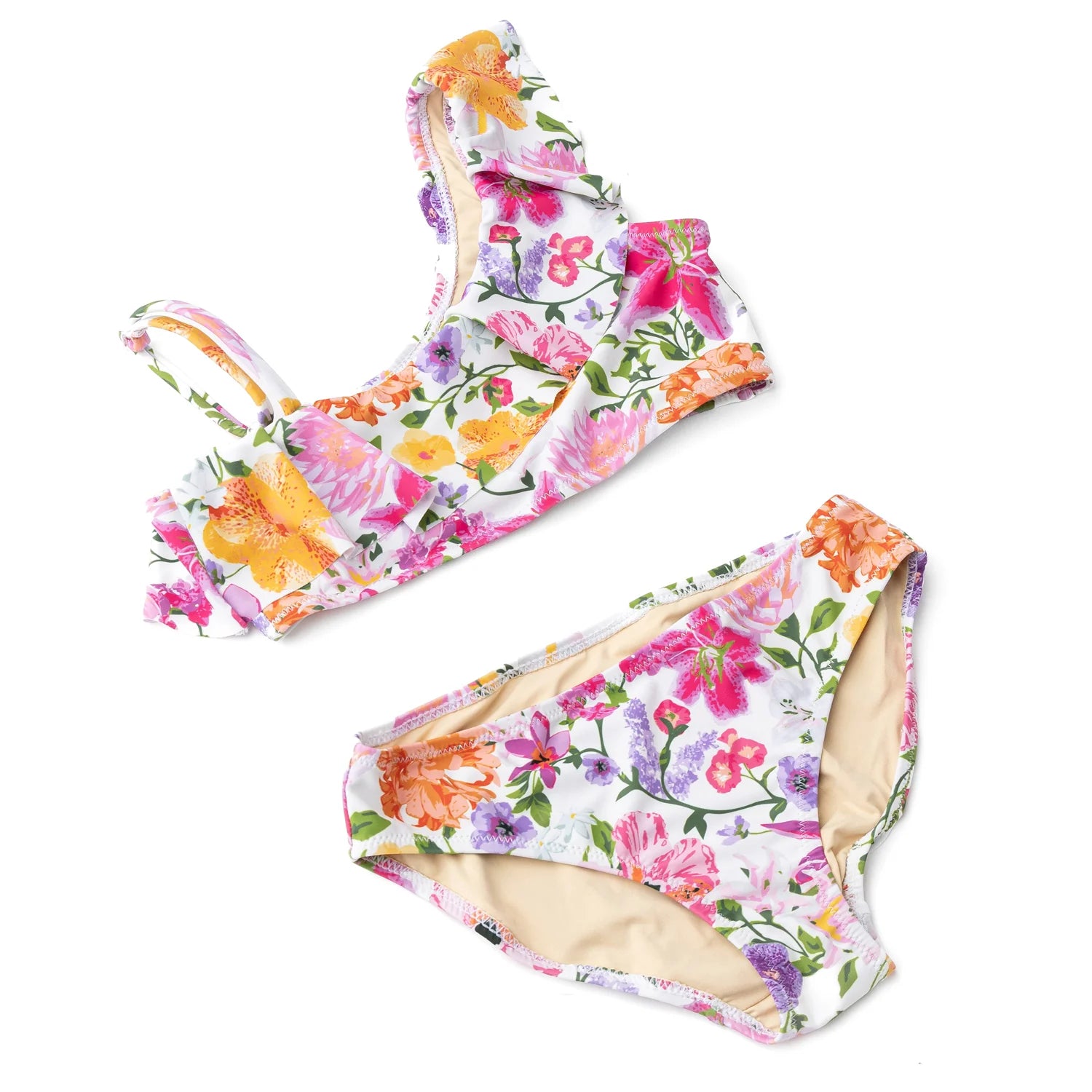 Summer Gardens One Shoulder Ruffle Bikini