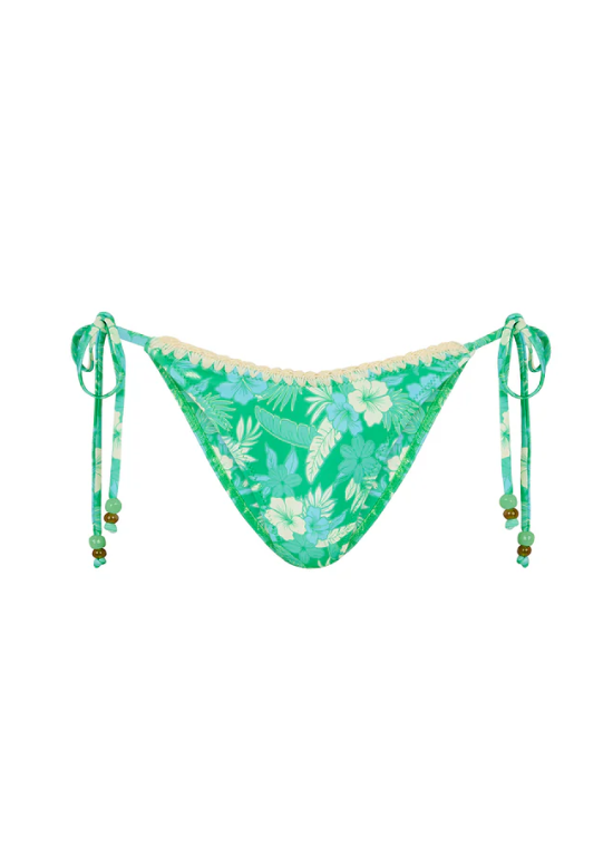Crochet Dipped Cheeky Tie Bikini Bottom - Barefoot Breeze