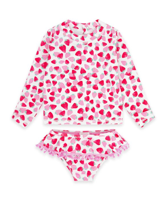 Girls Sandy Toes Rashguard Swim Set
