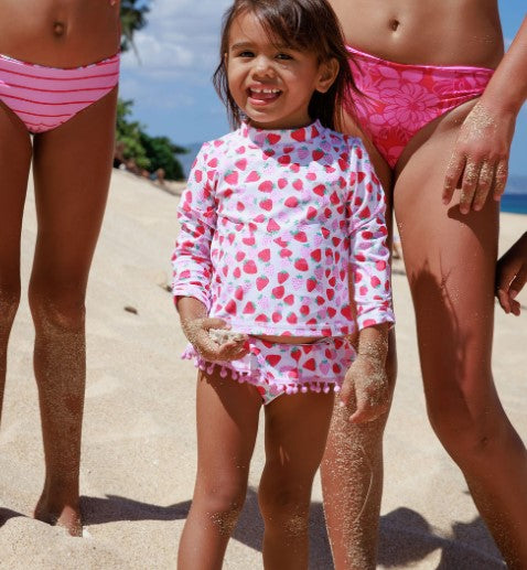 Girls Sandy Toes Rashguard Swim Set