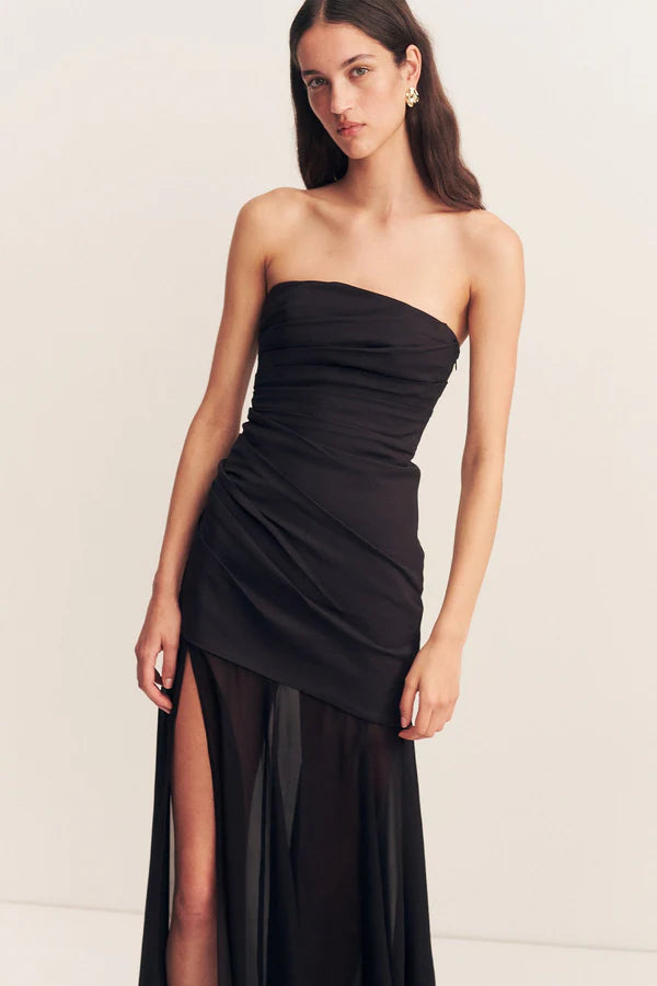 Blainey Strapless Draped Maxi