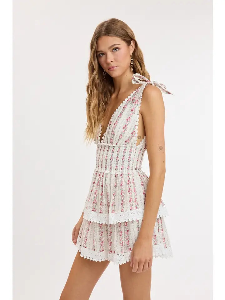Floral Layered Mini Dress