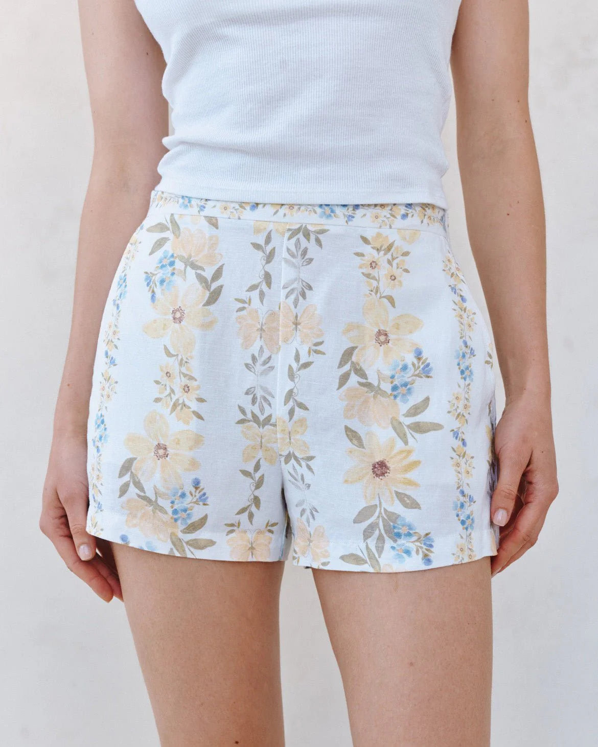 Catalina Short - Wildflower Stripes Print