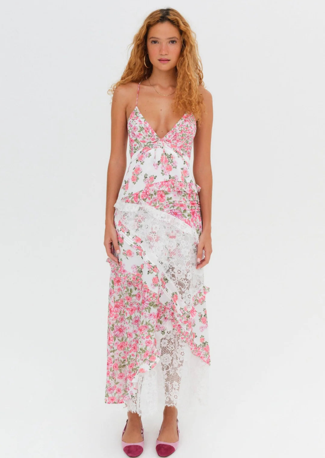 Rosalyn Maxi Dress - Pink Floral Print