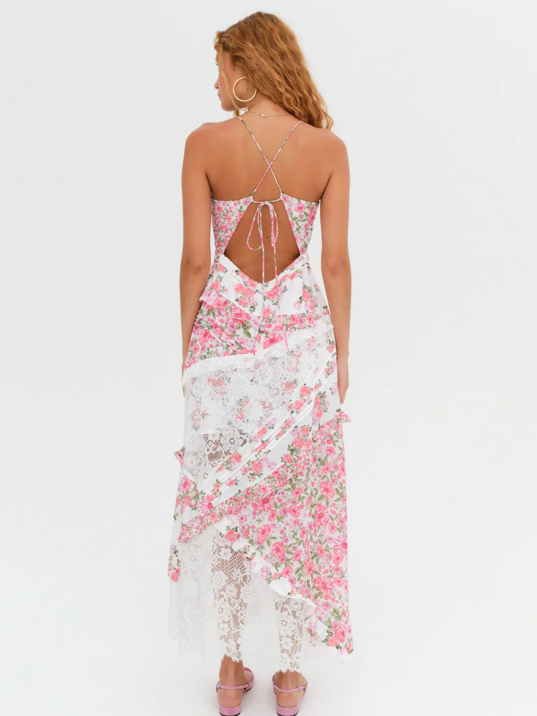 Rosalyn Maxi Dress - Pink Floral Print