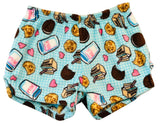 Girls Printed Fuzzy Shorts