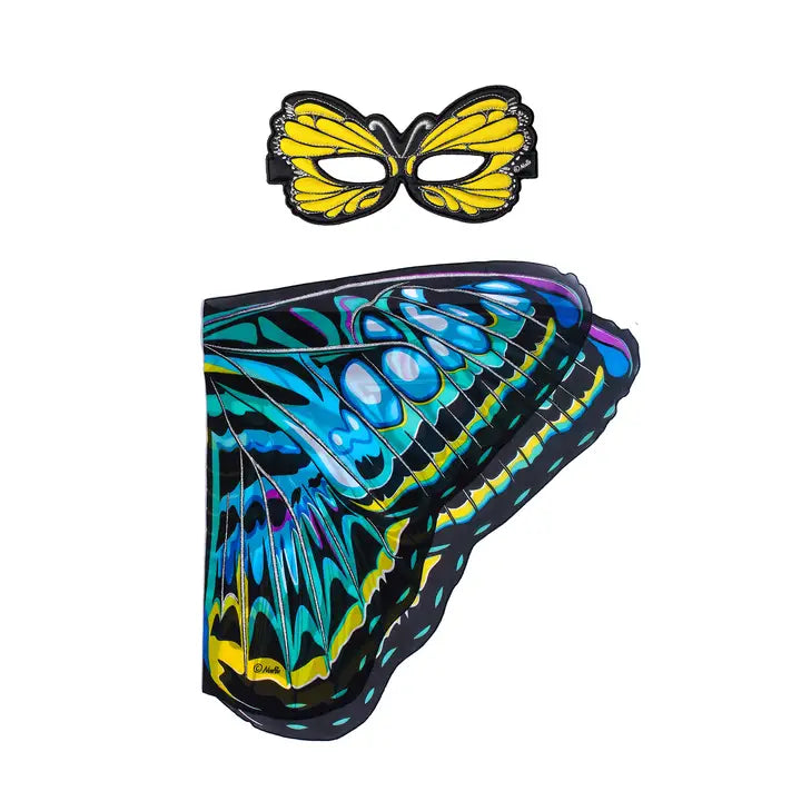 Girls Clipper Butterfly Wings + Mask