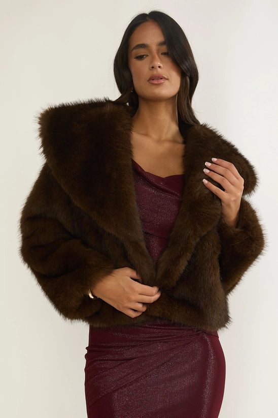 Shawl Faux Fur Jacket