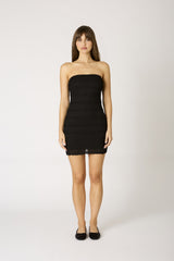Black Strapless Mini Dress