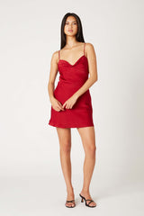 Twist Front Slip Dress