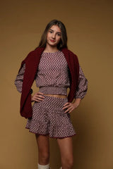 Girls 3-Tiered Mini Skirt