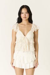 Ivory Ruffle Top