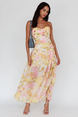 Pink Floral Tie Back Dress
