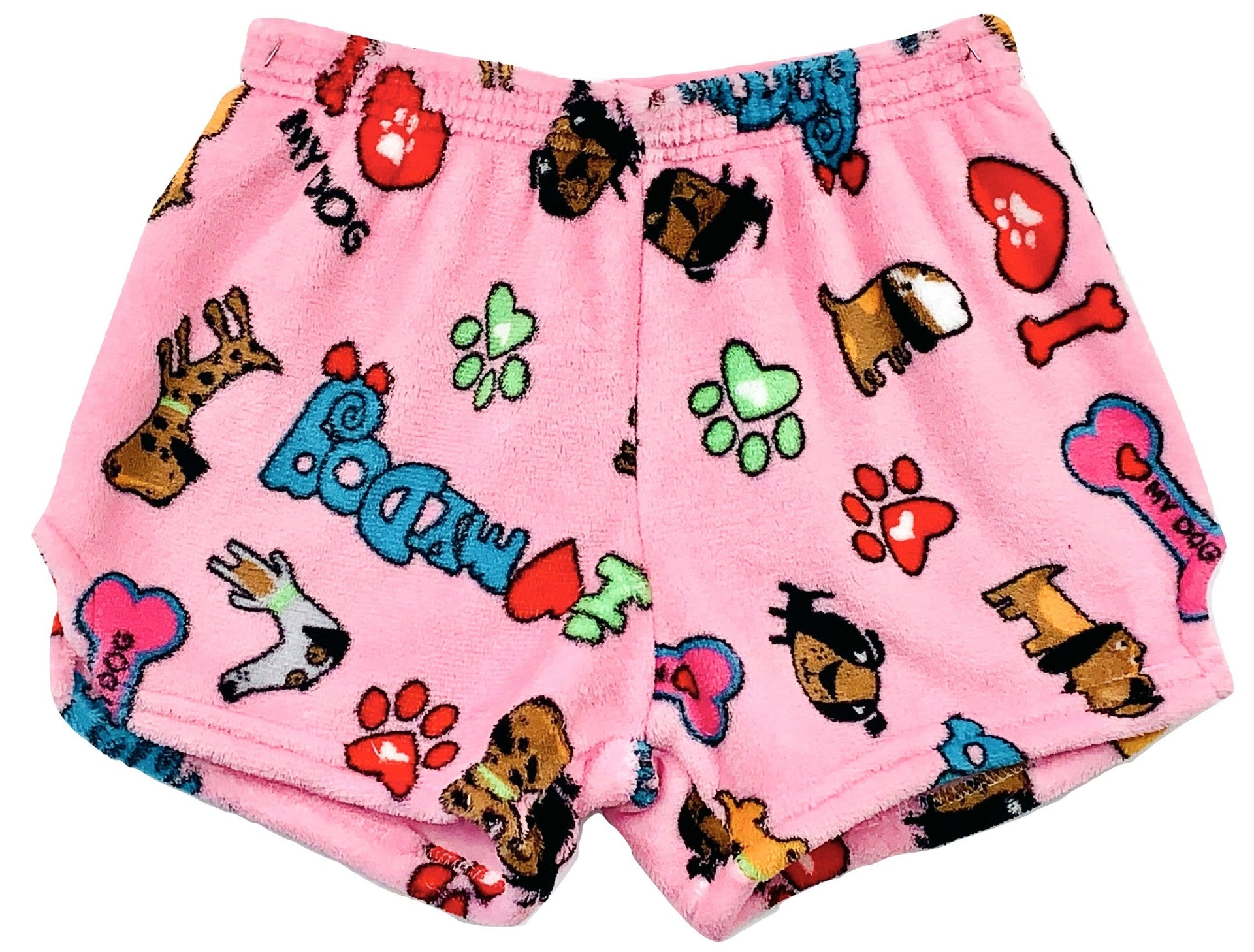 Girls Printed Fuzzy Shorts