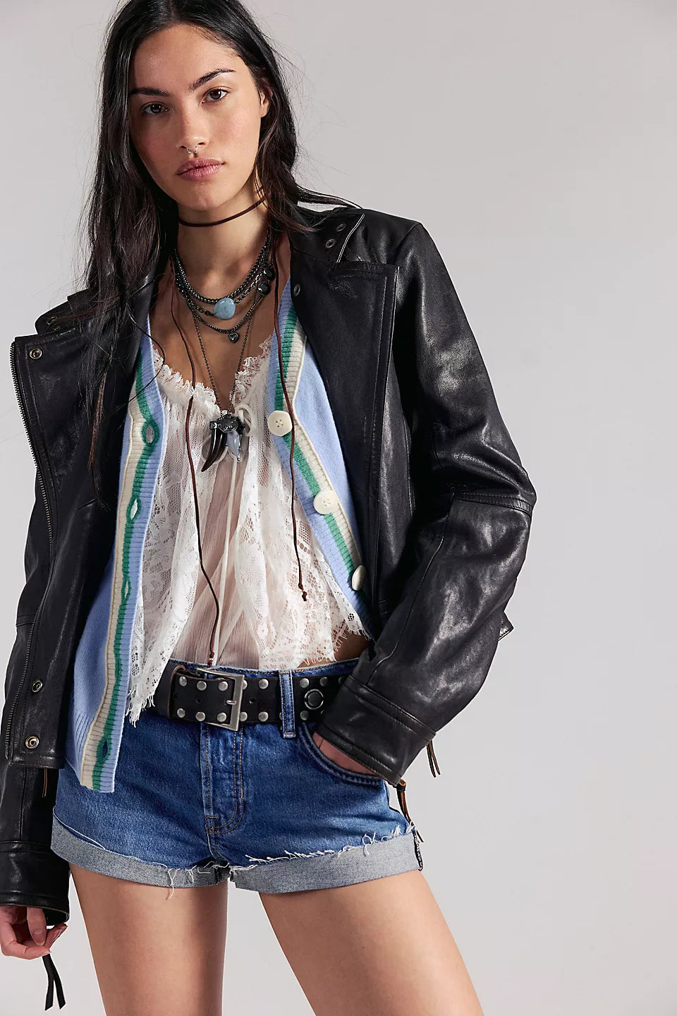 Cali Cuffed Denim Shorts