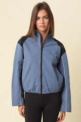 Eloise Contrast Panel Zip-Up Jacket