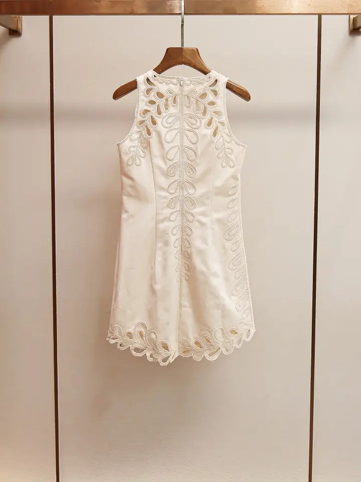 Embroidered Mini Dress